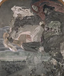 De vlucht van Faust en Mephistopheles, 1896